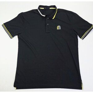 Maceoo Slim Sz 6/2XL Mens Mozartone Tip Black Embroidered Logo Short Sleeve Polo
